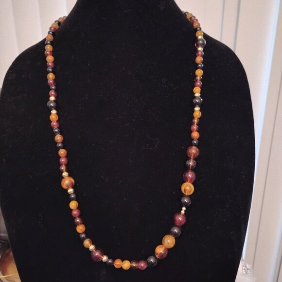 Elegant Multicolor Sizes Beaded Necklace - Picture 1 of 12